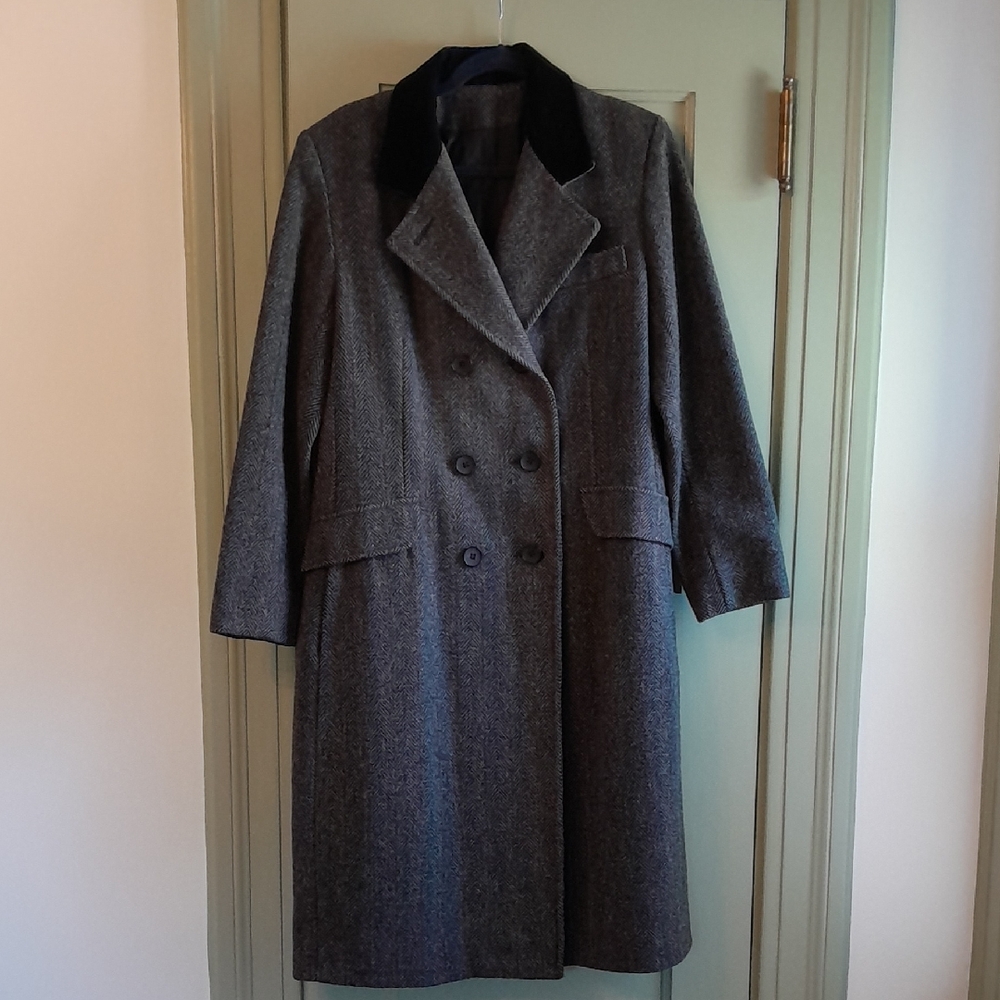 Gray Double-Breasted Pea Coat